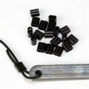 Decoy Crimps Tool 100-Pack Black Aluminum Decoy Cord Crimps - 2.8mm ID For Hunting & Waterfowl (10mm Length) Decoy Swivels