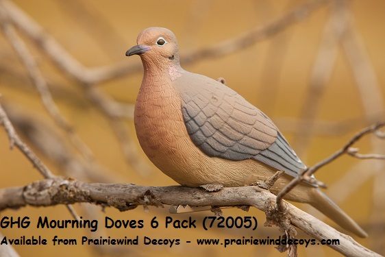 6 pcs Outdoor Dove Decoy Clip-on Mourning Dove Decoy Hanging Loop Garden Decor 