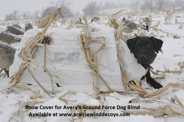 AVERY GREENHEAD GEAR GHG GROUND FORCE DOG BLIND SNOW COVER CAMO 