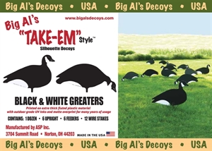 Picture of Black and White Greater Canada Goose Silhouette Decoys 1dz by Big Al's Decoys