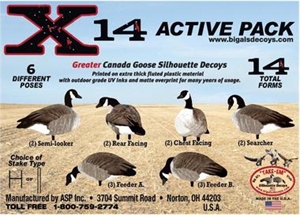 Picture of X-14 Active Pack Canada Goose Silhouette Decoys (14pack) by Big Al's Decoys
